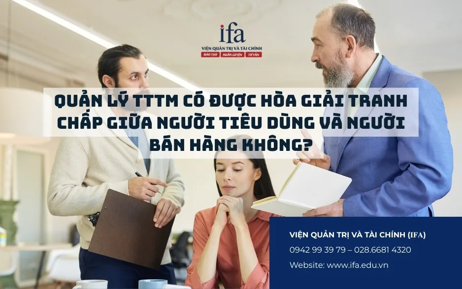 Tổ chức quản lý Trung tâm thương mại có được hòa giải tranh chấp giữa người tiêu dùng và người bán hàng không?
