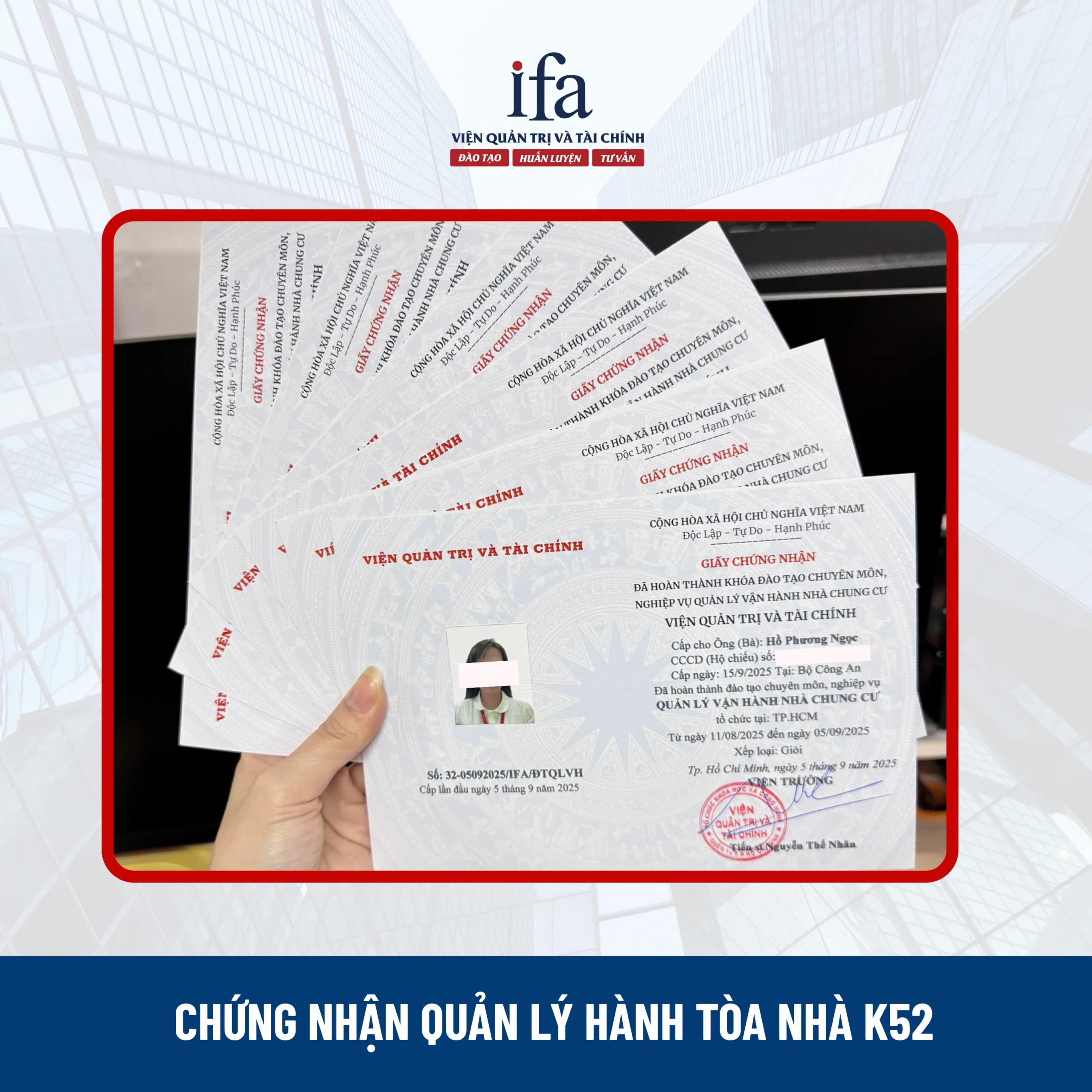 Chứng nhận Quản lý vận hành tòa nhà