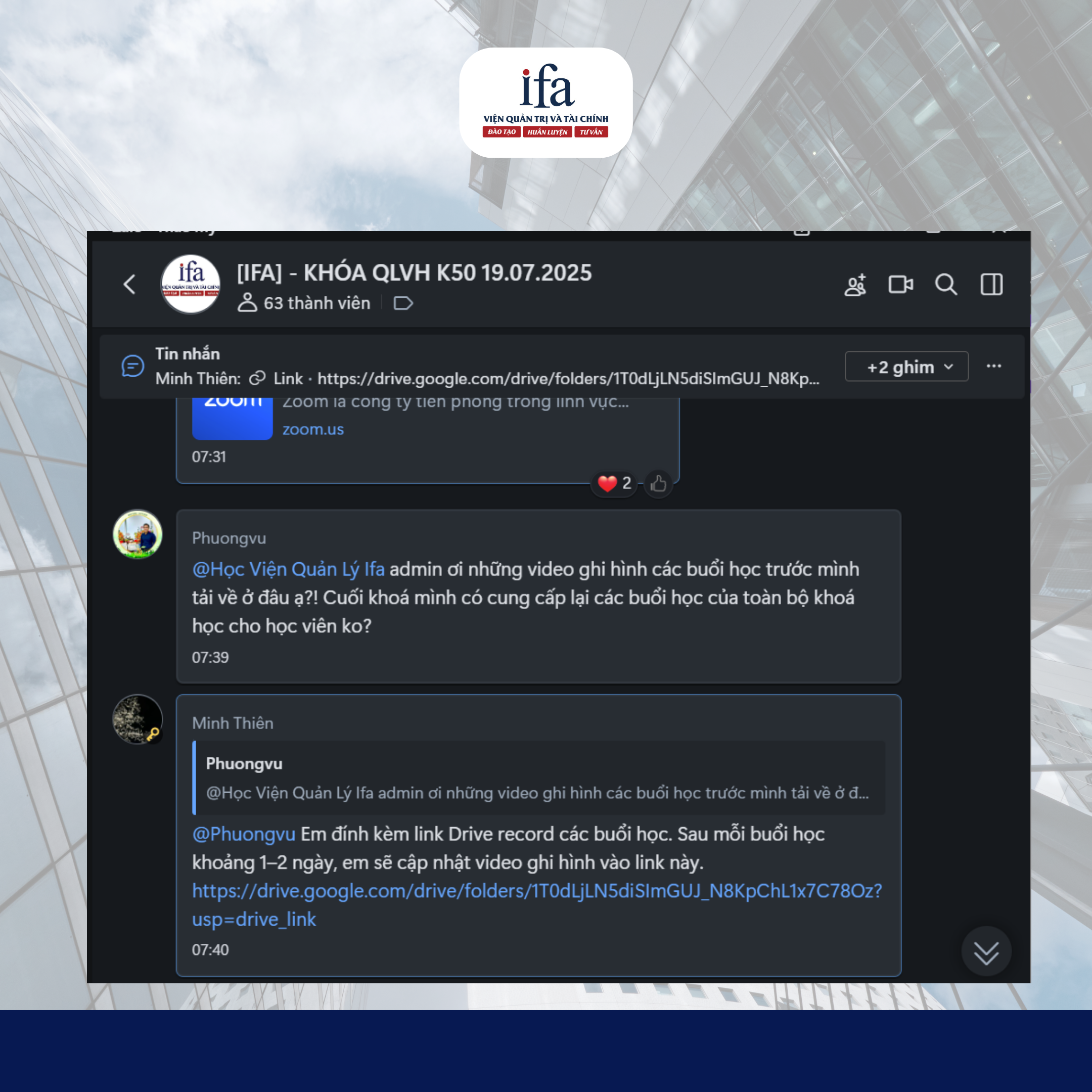 cung cấp tài liệu và video ghi hinh trong suot khoa hoc